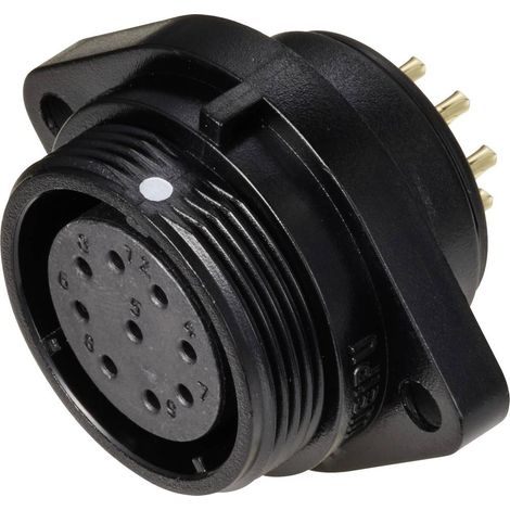 Connecteur pour montage en facade embase femelle 9 pôles 5 A 500 V/AC IP68 Weipu SP2113 / S 9 (1/4)