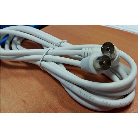 CAVO ANTENNA TV 3MT M/F 90o 9,5 ADATTATORE F/F BI