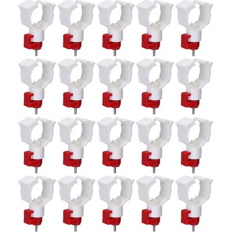 Abreuvoir automatique pour volailles à cartouche avec vanne à bille, alimentation en eau pour volailles, tétine, coupelle d'eau, distributeur d'eau automatique (1/5)