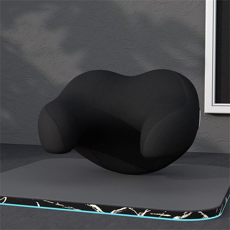 Auto-Kopfstütze aus Memory-Schaum, U-förmiges Nackenkissen fürs Auto, mattschwarz, ergonomische Nackenstütze. (1/3)