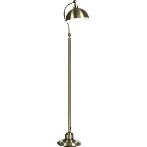 Lampadaire vintage angle réglable aspect laiton bronze 152 x 42 x 25,5 cm