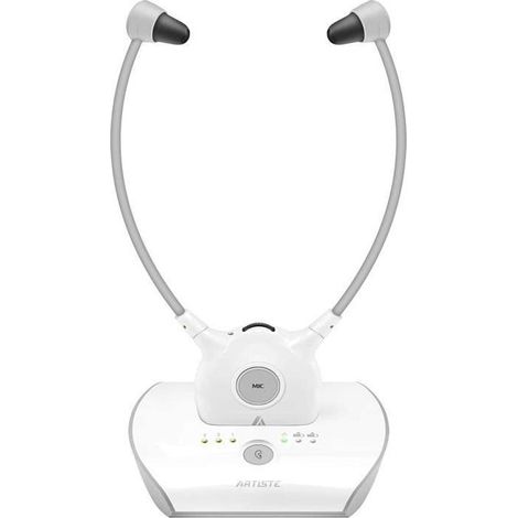 Casque sans Fil pour Téléviseur ARTISTE APH100, 2.4GHz Casque TV sans Fil pour Personnes âgées (AUX 3.5mm, RCA, Comprenant 2 Piles (1/4)