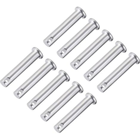 Goupilles trou unique 8mmx40mm Acier zingué tête plate 10 Pcs (1/2)