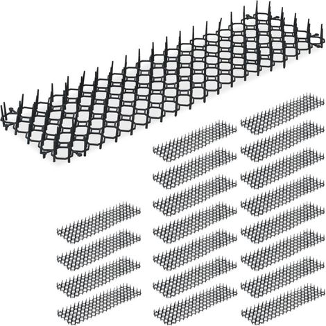 Relaxdays Grille stop chats et fouines, lot pratique de 20, en plastique, protège vos trésors verts, noire (1/4)