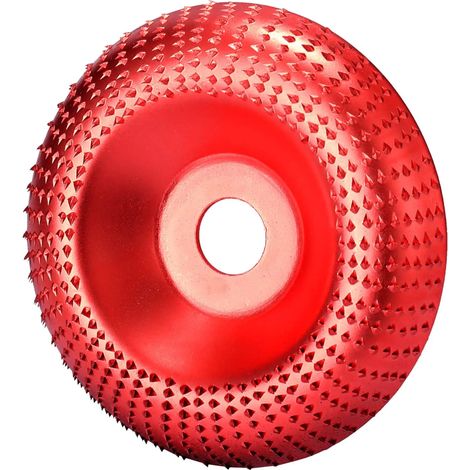 MINKUROW Mola Per Smerigliatura Angolare In Legno Mola Per Intaglio Utensile Rotante Per Smerigliatrice Angolare Rivestimento In Metallo Duro Foro 16mm Foro (Rosso) (1/5)