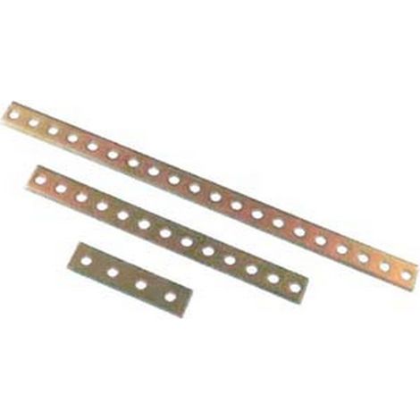 50PZ PIASTRINA DI GIUNZIONE FORATA ANGOLI DRITTI PESANTI - mm.100x20