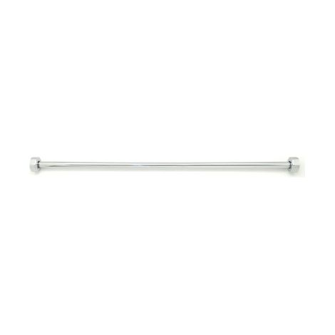 CANNETTA IN RAME CROMATA CON DUE CALOTTE ESAGONALI 1/2 10 x 400 mm DH