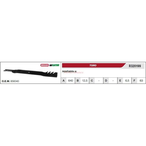 Lama TORO trattorino tagliaerba rasaerba tosaerba  R320199