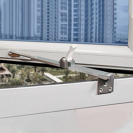 Aluminium-Reibungsfensterstopper mit Sicherheitsakzent, Drehkippfensterstopper für Zuhause, Büro, Bibliothek - 01 (1/5)