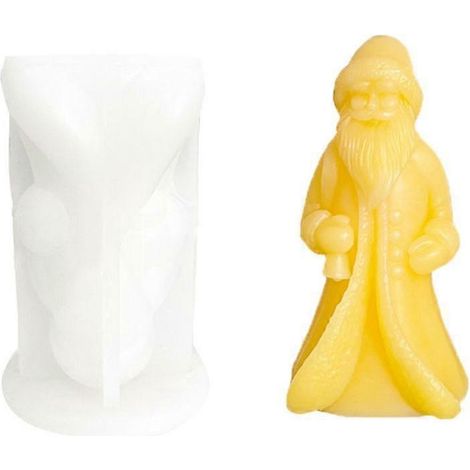 Moule à bougie de Noël en silicone alimentaire antiadhésif, facile à démouler. (1/4)