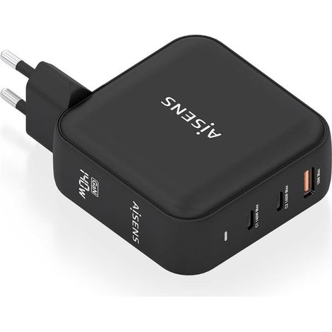 Caricabatterie da Parete Aisens ASCH-140W3P031-BK 140 W Nero (1 Unità) (1/4)