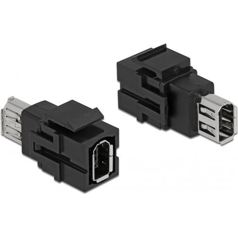 Delock MÃ³dulo Keystone FireWire hembra  FireWire hembra negro