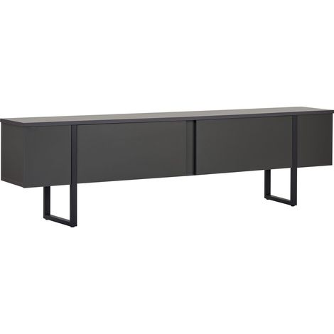 Porta TV in legno "Onera" - 180 x 30 x 50 cm - Antracite / Nero