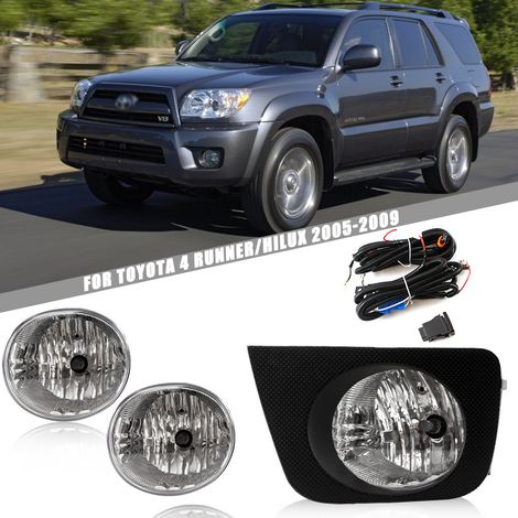 Kit Complet Feux antibrouillard Halogène pour Toyota 4Runner / Hilux Surf 2005-2009 12V 51W, température 4000K, carénage ABS étanche, faisceau et interrupteur inclus (1/5)