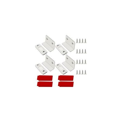 4 Pièces (4x2.5cm(L)) Aimant Porte Placard,Ferme Porte Puissant,Loqueteau Magnétique pour Porte Coulissante sur les Balcons,les Fenêtres,les Tiroirs de Garde robe (1/5)