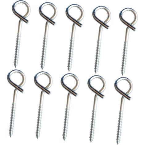 10 crochets plafond - inox - pour rangement et décoration (1/5)