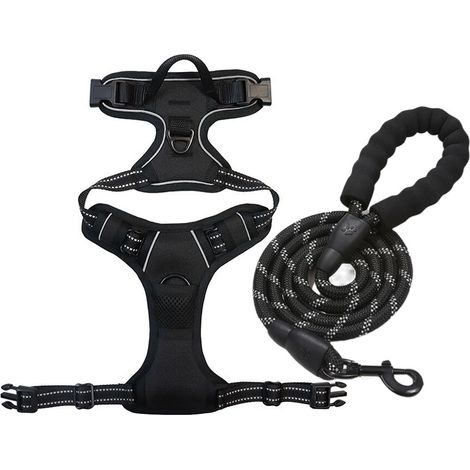 Verstellbare Nylonleine und -geschirr für große Hunde (33–48 cm), robustes Trainingszubehör, Direktverkauf ab Werk-x (1/3)