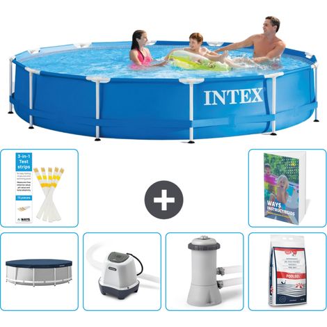 Frame Pool Rund - 366x76 cm - 7-teilig S127