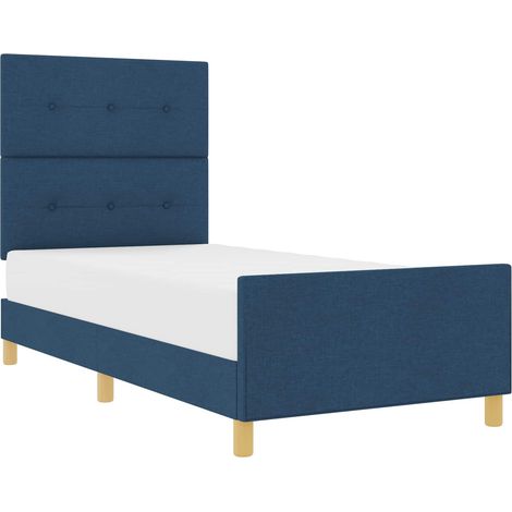 Maison Exclusive - Struttura del letto con testiera Blu 80 x 200 cm Tessuto