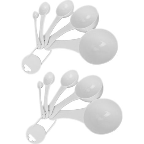 10 cucharas medidoras de plástico de 100 ml/50 ml/15 ml/5 ml/1 ml (1/4)