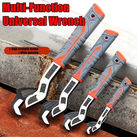 Clé multifonctionnelle en acier CR-V (25 cm) à verrouillage automatique, outil manuel, clé réglable, outils de réparation automobile (1/5)