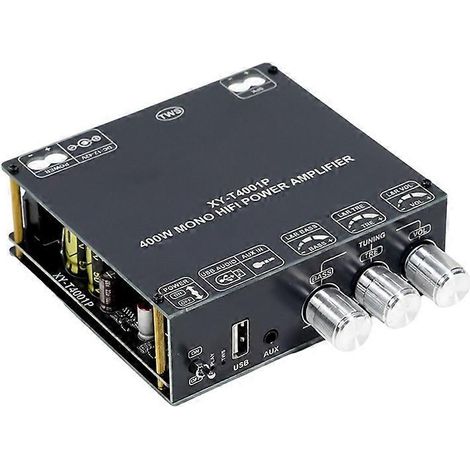 XY-T4001P TPA3223 Mono 400W Numérique Bluetooth Amplificateur Carte Module DC 12-42V AUX USB APP Commande Basse Aigu (1/5)