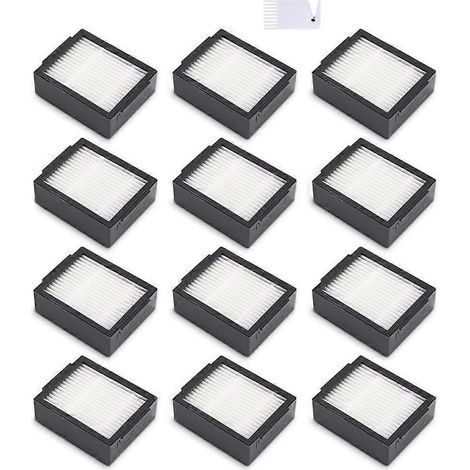 12 filtres HEPA de rechange pour iRobot Roomba E5 E5154 E6 I7 I7+ I7156 I1 I3 I4 I8 (non compatible avec le Combo J7+), filtre HEPA (1/5)