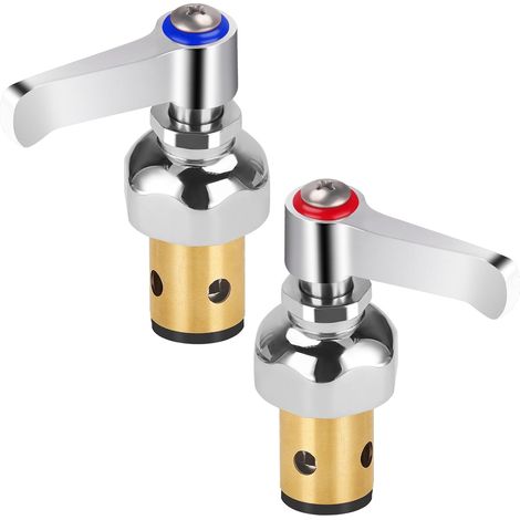 Ensemble de tiges latérales pour eau chaude et froide, compatible avec l'ensemble de tiges de poignée de robinet en laiton T&S, adapté à la vanne Eterna, en remplacement des références 002713-40 et 00 (1/5)
