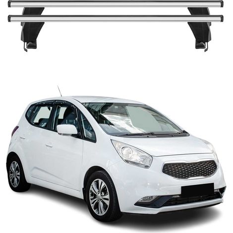 OMAC Dachträger Querträger Alu für Kia Venga 2014-2019 FL – Abschließbar – T-Nut – City-Crash-getestet – Max. 50 kg Silber (1/5)
