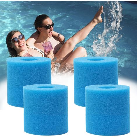 Set of 4 Intex Type H Pool Filter Sponges Reusable and Washable Foam Washable Spa Filter Sponges (1/5)