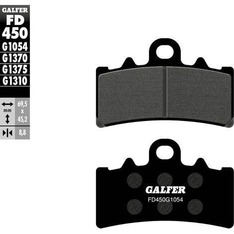 PLAQUETTES DE FREIN GALFER KH606 SEMI-MÉTALLIQUES