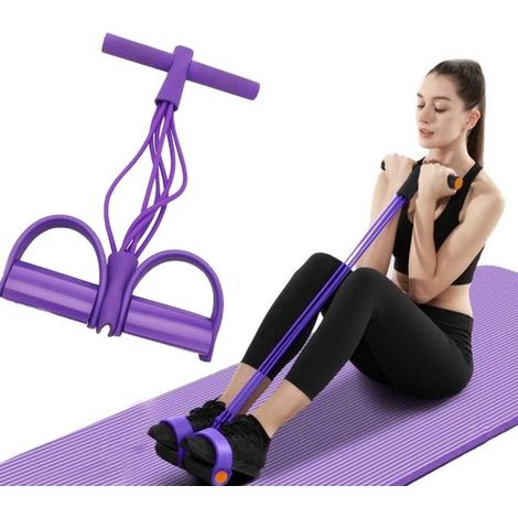 2 juegos de bandas de resistencia de látex natural de 6 tubos para entrenamiento de fuerza y corporal.