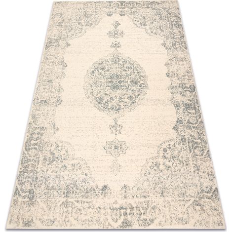 Tappeto in lana ABBY 486.24.LA100 OSTA Ornamento, cornice classico beige / blu beige 240x340 cm