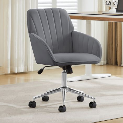 Sedia girevole da ufficio TY regolabile in altezza, ideale per casa e camera da letto. Sedia ergonomica girevole con schienale, adatta per lunghi periodi di seduta.