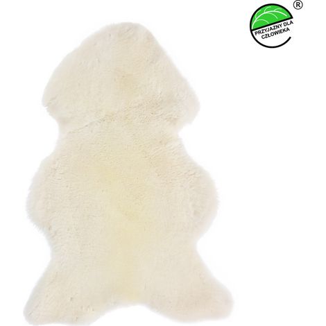 Piel de oveja natural blanca de 100-110 cm - tamaño esquilado 100-110 cm (1/5)