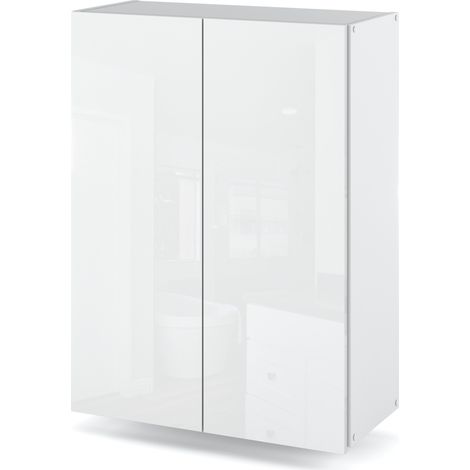 Mueble de baño blanco brillante que cuelga el pedestal del baño de 60 cm para el baño (1/5)