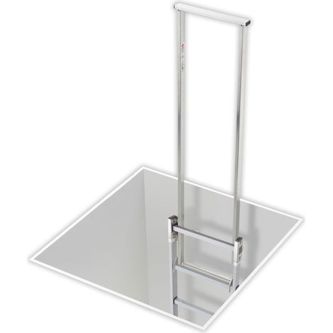 Hailo Zweiholm- Einstiegshilfe versenkbar 400mm lichte Weite aus Stahl verzinkt 1.0037 / ASTM A36 zur Montage am Leiterholm 40x20mm