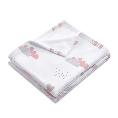 Paco Home Kinderdecke 127x150cm Kuscheldecke Kinderzimmer Spielzimmer Weich Waschbar 127x150cm, WeißPink