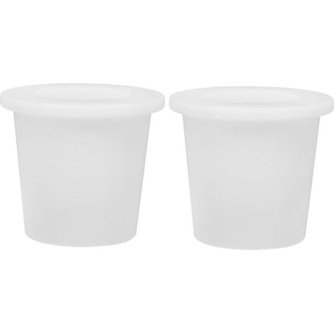 Bouchon en Silicone 2pcs pour Trou de Parasol D'extérieur, Accessoires pour Fête Été, Protège et Stabilise Le Pied de Parasol Blanc Housse Intégrée (1/5)