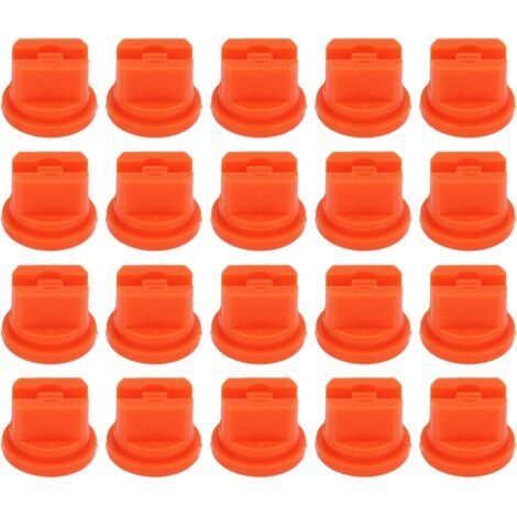 Lot de 20 buses pulvérisation à jet plat en plastique haute pression pour pulvérisateur agricole drone végétal Orange (Orange) - (1/5)