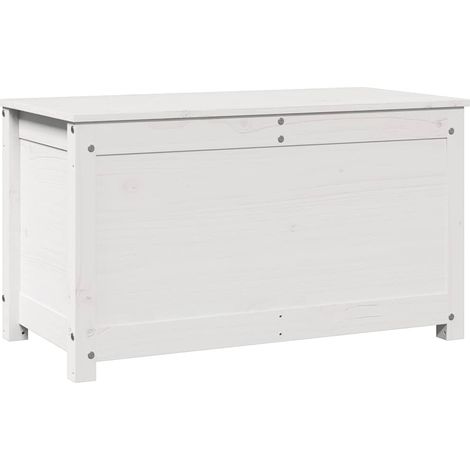 Boîte de rangement Blanc 80x40x45,5 cm Bois massif de pin