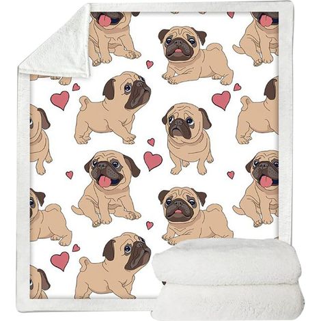 Couverture Peluche - 100 x 75 cm - Double Face - Lavable En Machine - Pour Canapé Lit Ou Cadeau (1/5)