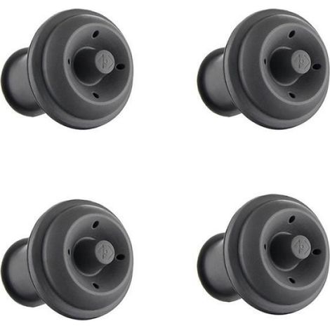 Bouchon À Vide Pour Bouteille De Vin - Silicone Alimentaire - Hermetique - Compatible Pompe À Vide - Lot De 4 (1/4)