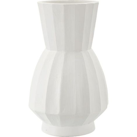 Dekorativer Vase Mauro Ferretti weiß 24x41 cm Magnesium