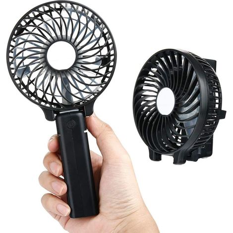 Ventilateur USB - Mini Ventilateur Portable à Batterie Rechargeable - Pour Bureau Camping Poussette Lit Parapluie - 1 Pièce (1/5)