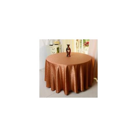 Tovaglia rotonda in jacquard di poliestere in stile rustico per la cucina - Crezuo