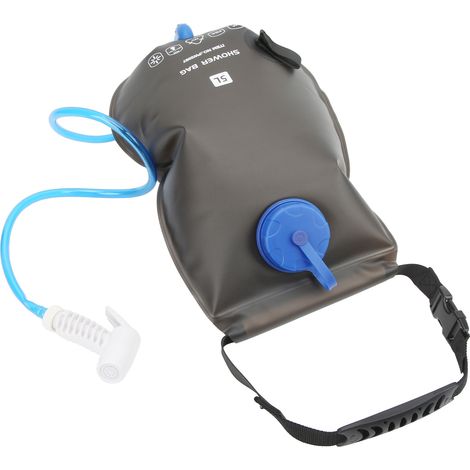 Sac de douche extérieur en TPU de qualité alimentaire, sac de rangement portable pour eau potable, idéal pour le camping, les voyages et la randonnée (5 L). (1/5)