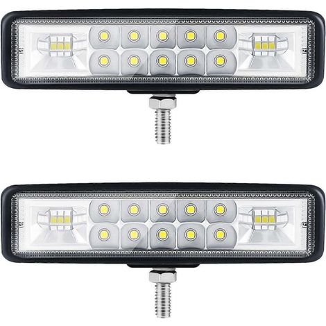 Phare LED 6 rangées pour moto, tracteur et autres véhicules 4x4. 2 rangées, 9-36 V, 120 W, 12 000 lm, 6 000 K. Combinaison projecteur + faisceau large. (1/2)