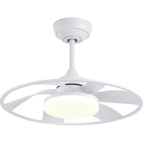Ventilador de techo LED "Celsius" regulable con control remoto (26W 3CCT 2950lm) IP20 Ø55cm color blanco (1/2)
