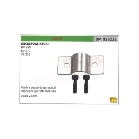 Piastra supporto parasassi superiore KAAZ per decespugliatore HV250 Ø asta 24 mm